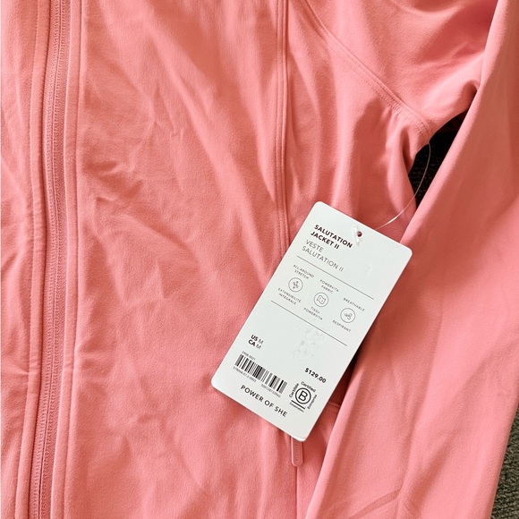 Athleta Pink Utility Jacket with Mock Neck and Fitted Silhouette - Picture 2 of 3